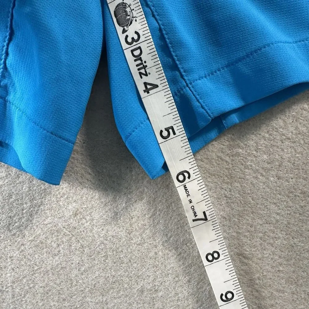 Mack Weldon Bathing Suit Men’s Swim Trunks Size L Blue Lined Zipper Pockets